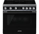 Smeg 90cm Portofino Black Cooker